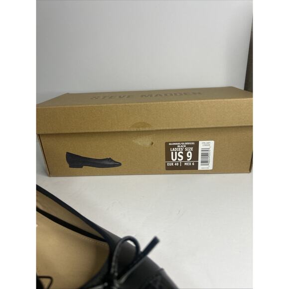 Steve Madden Glossie Black Ladies' Flats Size 9 - Picture 6 of 7